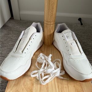 Reebok Men's White and Gum Sole Sneakers